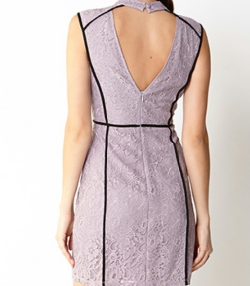 Forever 21 Cutout Back Lace Dress, Size L - Picture 3 of 15
